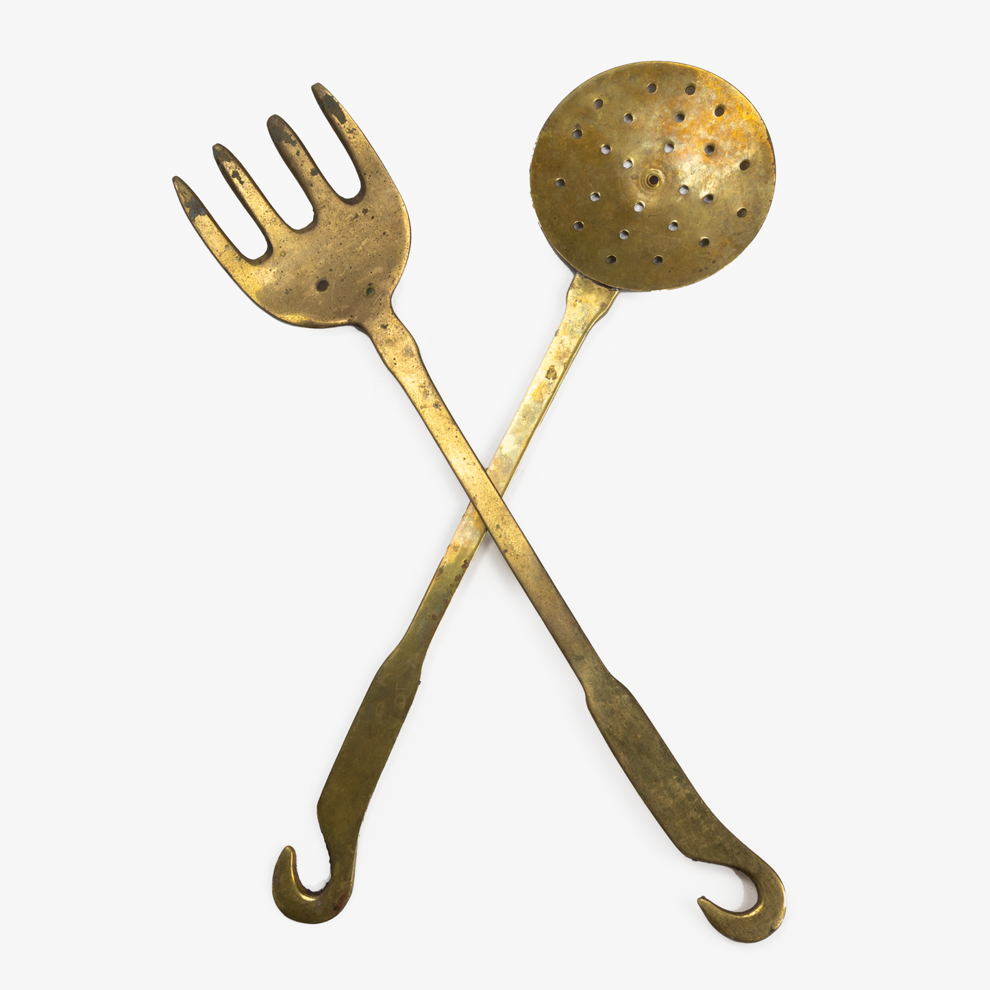 Brass Serving Utensils - Hook Handles