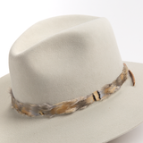 Custom Feather Hat Band - Fluffy Chukar Partridge