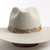 Custom Feather Hat Band - Fluffy Chukar Partridge
