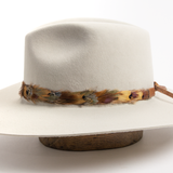 Custom Feather Hat Band - Orange Rooster Pheasant