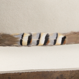 Custom Feather Hat Band - Smooth Chukar Partridge