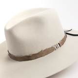 Custom Feather Hat Band - Smooth Chukar Partridge