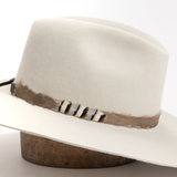 Custom Feather Hat Band - Smooth Chukar Partridge