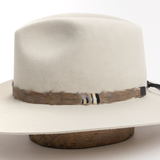 Custom Feather Hat Band - Smooth Chukar Partridge
