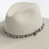 White Buffalo Turquoise Sterling Silver Hat Band