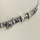 White Buffalo Turquoise Sterling Silver Hat Band