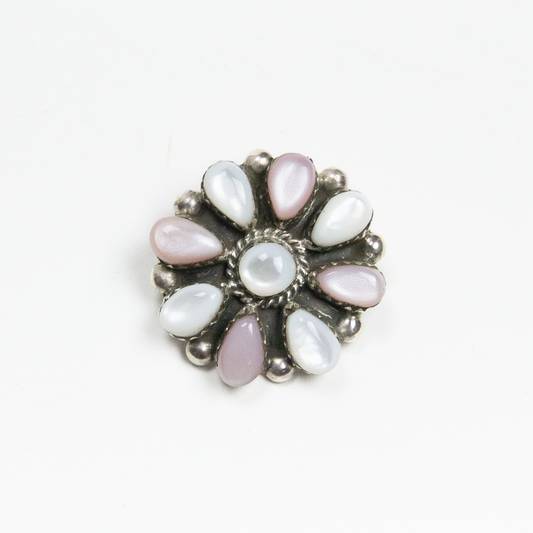 Mother of Pearl Flower Zuni Pin