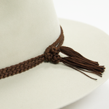 Nylon Braided Hat Band - Brown