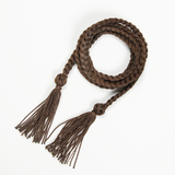 Nylon Braided Hat Band - Brown
