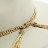 Nylon Cadeneta Hat Band - Gold