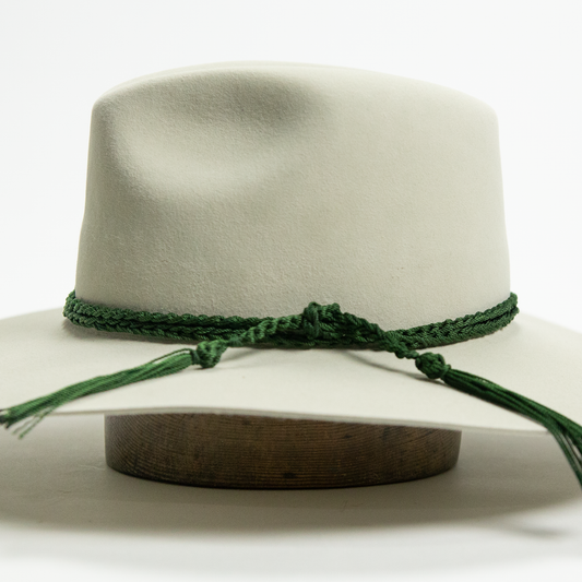 Nylon Cadeneta Hat Band - Emerald