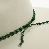 Nylon Knotted Hat Band - Emerald