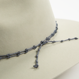 Nylon Knotted Hat Band - Light Blue