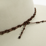 Nylon Knotted Hat Band - Brown