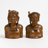 Wooden Indigenous Man Sculpture