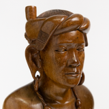 Wooden Indigenous Man Sculpture
