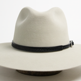 Leather Buckle Hat Band - Black