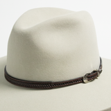 Leather Buckle Hat Band - Dark Brown