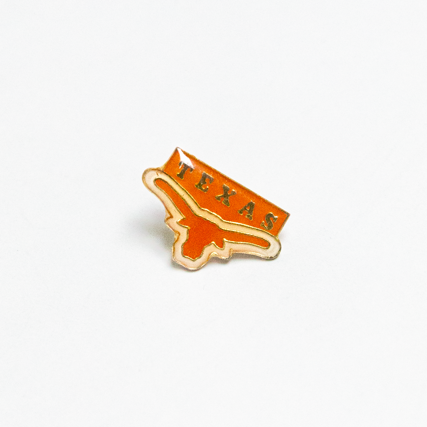 Vintage UT Pin - Burnt Orange 'TEXAS' Longhorn