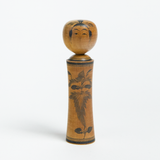Kokeshi Doll - Grey Floral