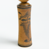 Kokeshi Doll - Grey Floral