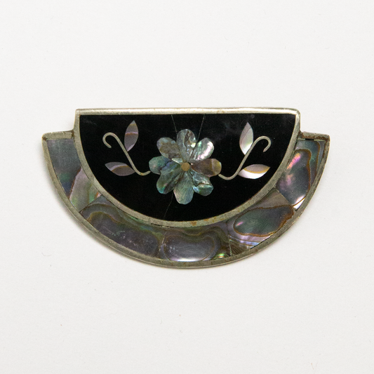 Abalone Flower Half Circle