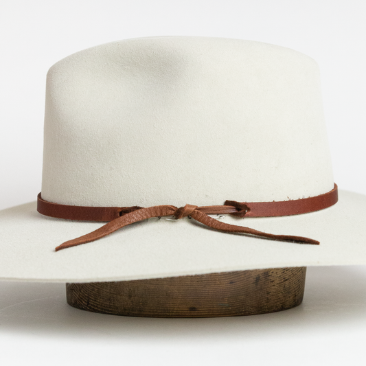 Leather Tie Hat Band - Dark Brown