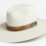 Cowide with Side Concho Hat Band - Brindle
