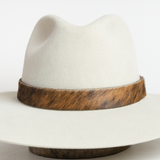Cowide with Side Concho Hat Band - Brindle