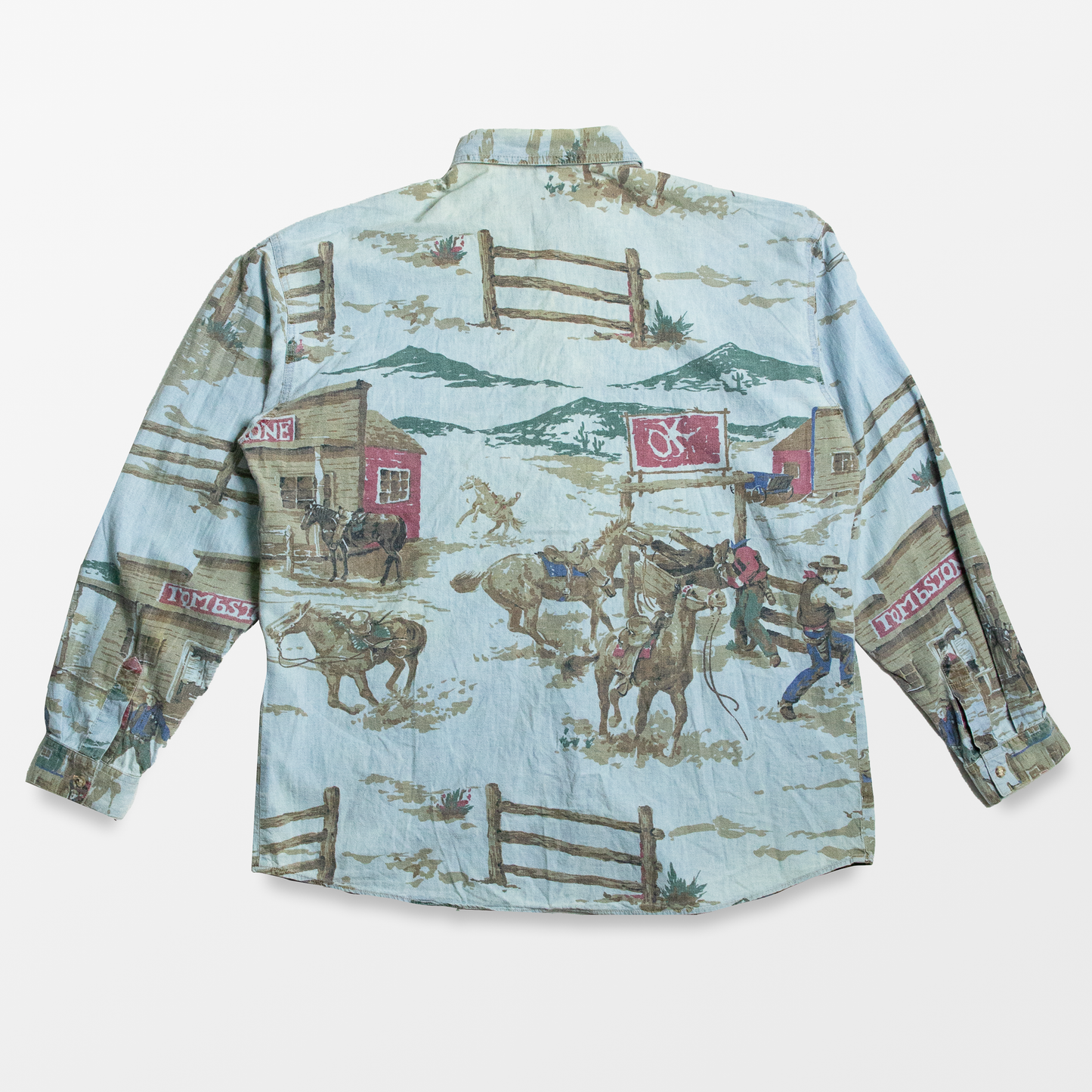 Guess by Marciano Western Cowboy Scene Shirt