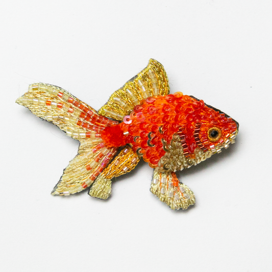 Beaded Goldfish Brooch