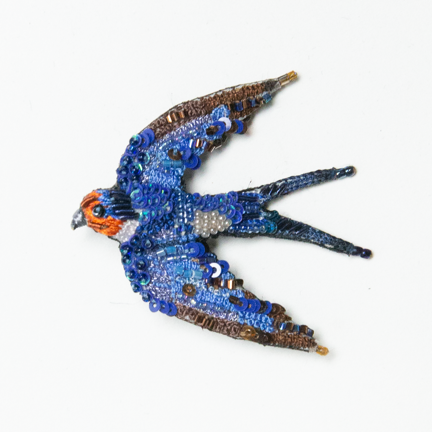 Beaded Sparrow Brooch