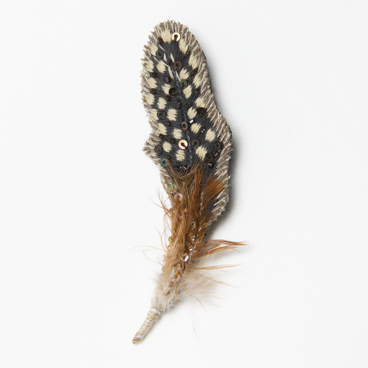 Guinea Feather Brooch