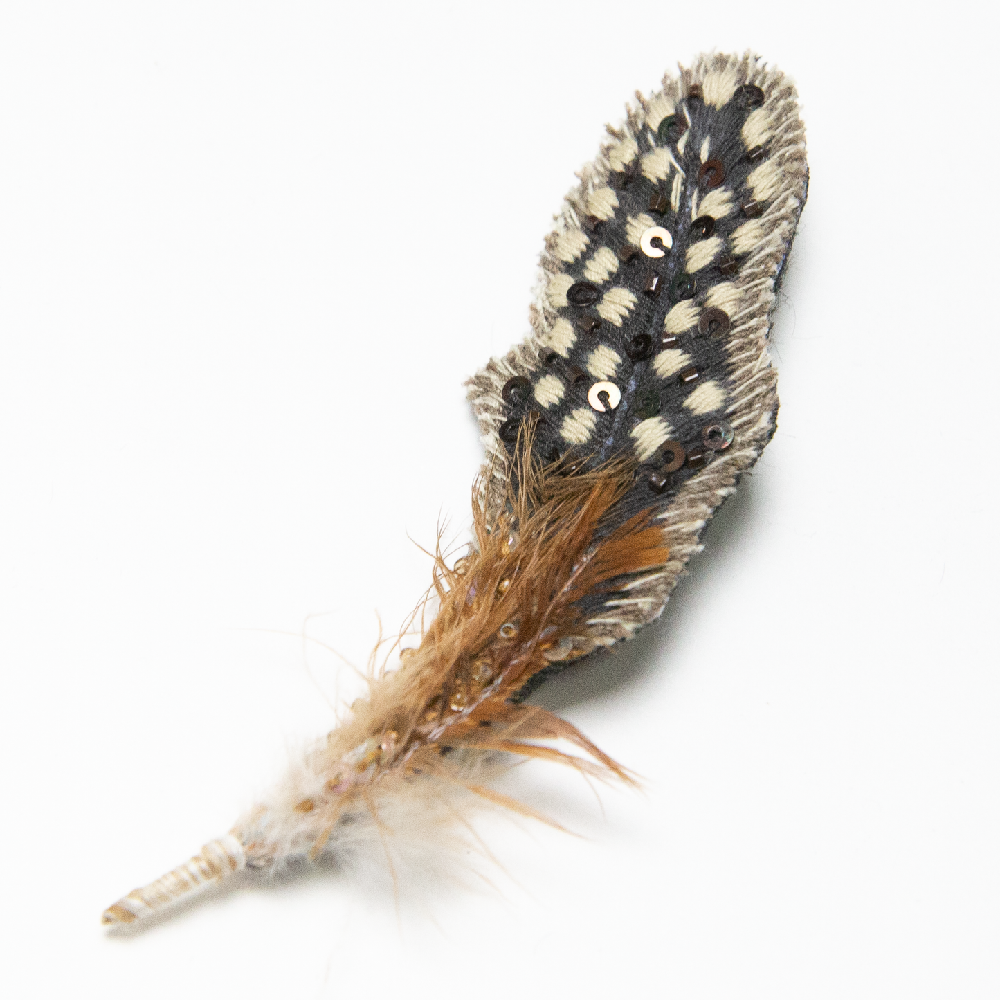 Guinea Feather Brooch