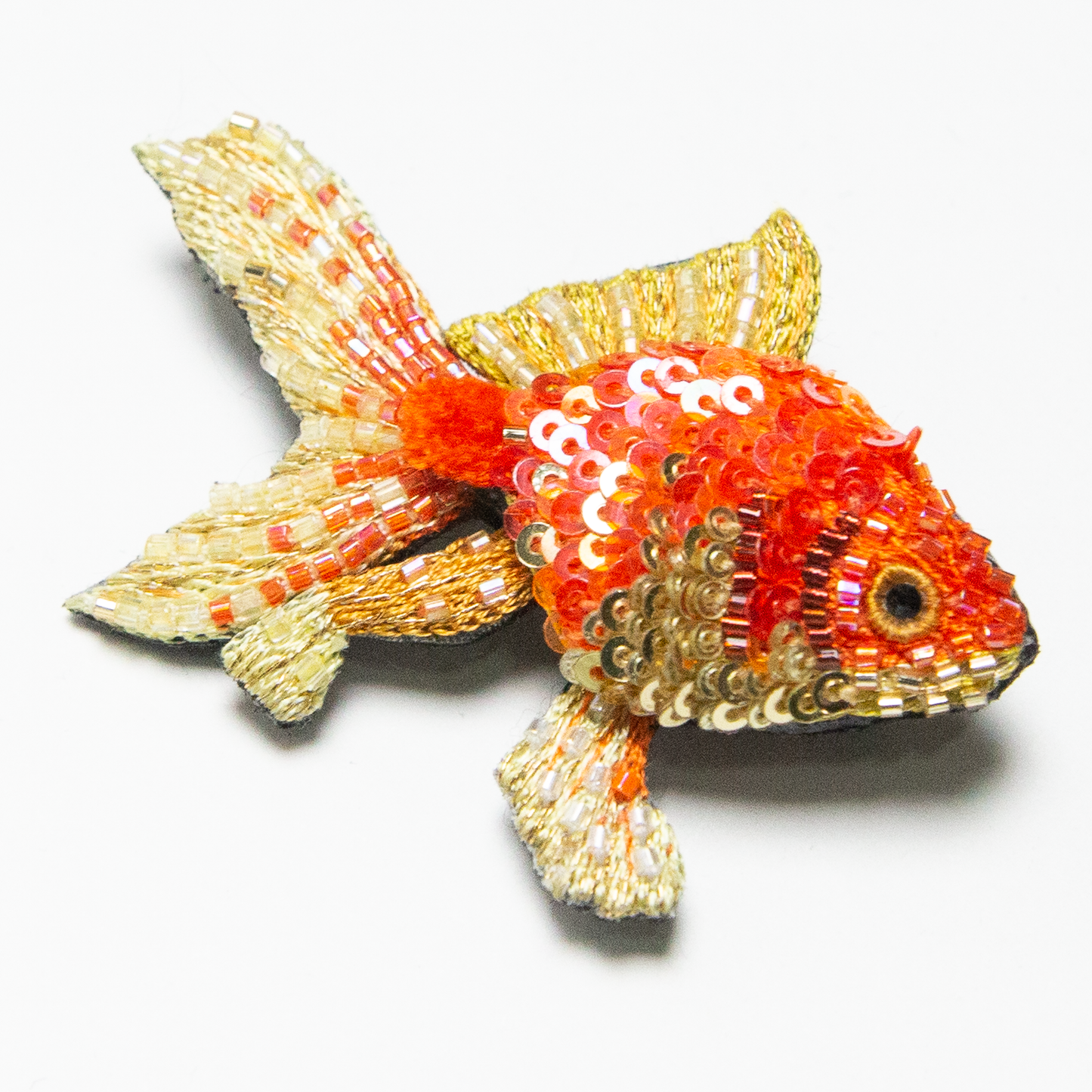 Beaded Goldfish Brooch