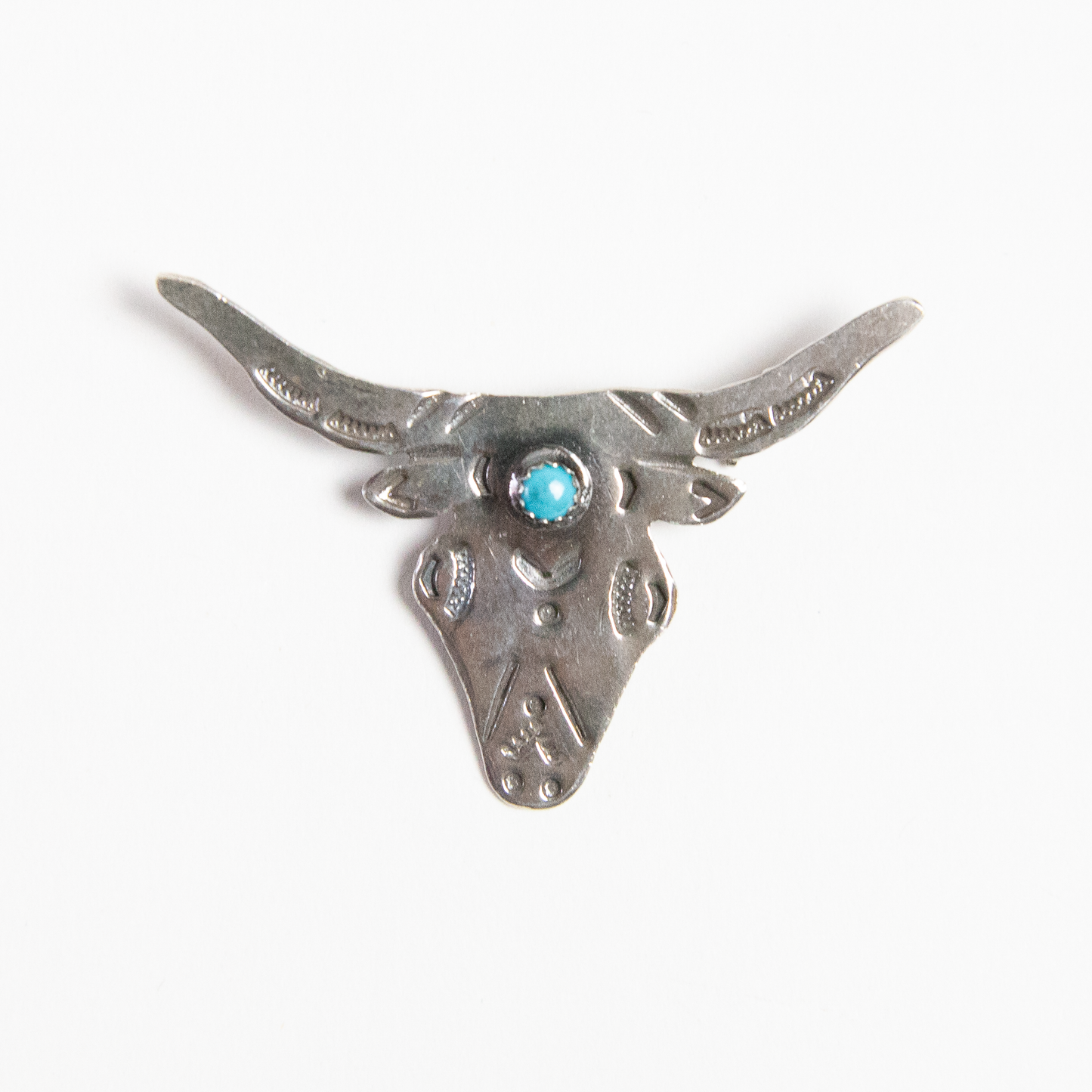 Silver Longhorn Pin