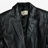 Vintage Black Leather Blazer