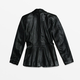 Vintage Black Leather Blazer