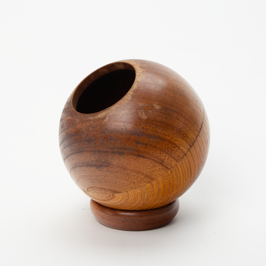 Wooden Sphere Planter