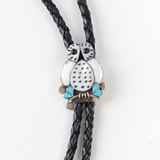 Mother of Pearl Owl Bolo Tie