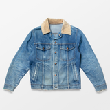 Tan Corduroy Collar Jean Jacket
