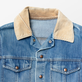 Tan Corduroy Collar Jean Jacket
