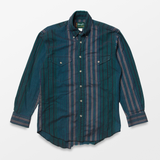 Vintage 90s Wrangler Striped Long Sleeve Button Up