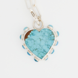 RS Vintage Turquoise + Campitos Heart Necklace