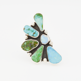 RS Turquoise Flower Ring