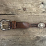 Vintage Western Concho Tapered Leather Belt