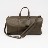 Leather Duffle Bag - Olive
