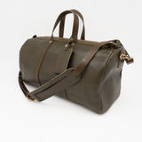 Leather Duffle Bag - Olive