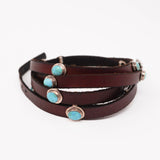Double Wrap Turquoise Concho Hat Band