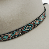 #7 Beaded Hat Band with Concho